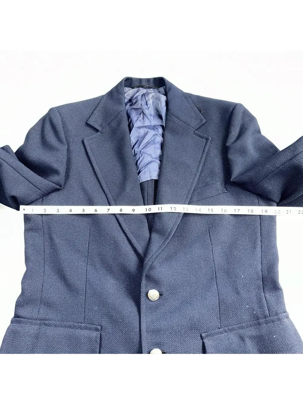 Kingsridge Blazer Mens 40 Blue Vintage Sport Coat Suit Jacket Union USA 1970s
